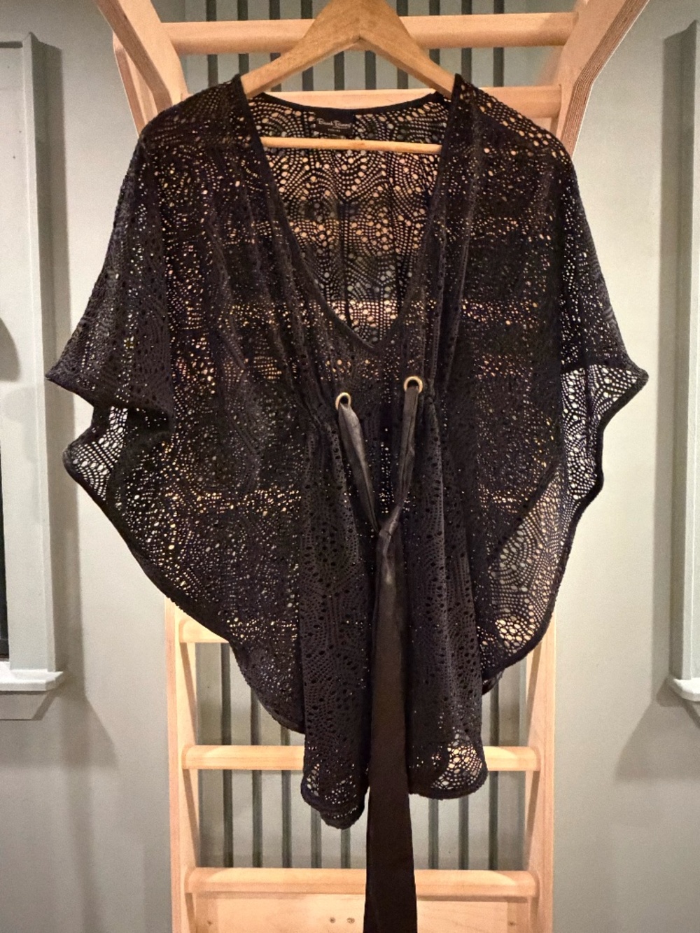 Beach Bunny Swimwear Black Lace Cover-Up – Size XS/S